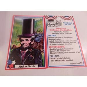 Drakes Kids Vote '96 Abraham Lincoln Card #3 Rare